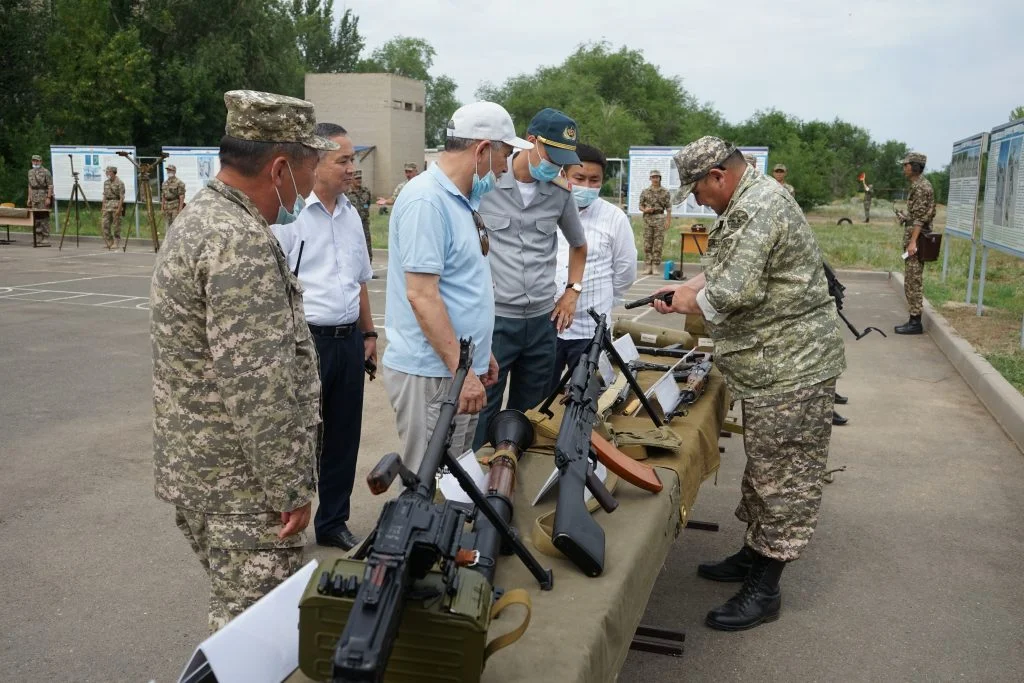 University students showed military training